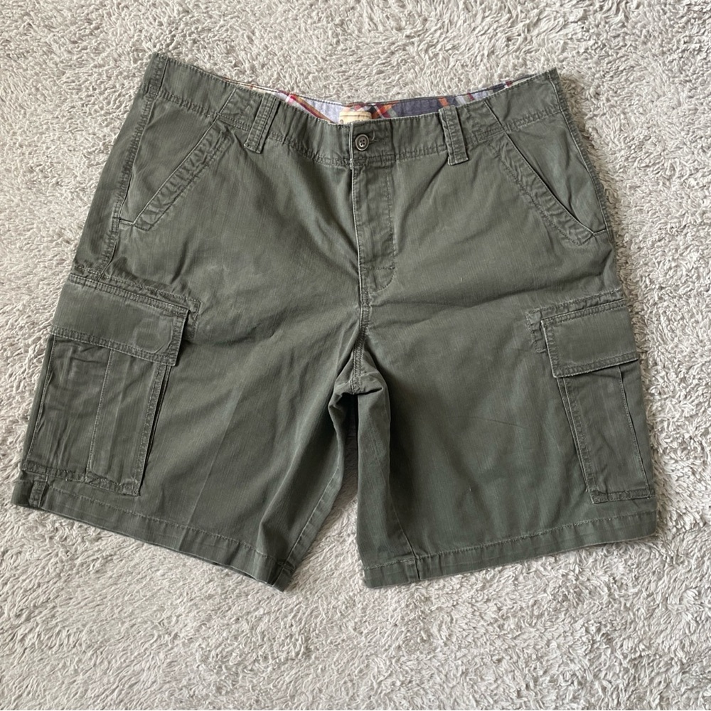 Roebuck & Co. Cargo Shorts Mens Size 40 Green Cotton Outdoors Dadcore